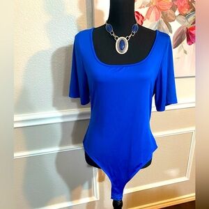 Blue Short Sleeve Bodysuit by SHEIN || Size 1XL (14)